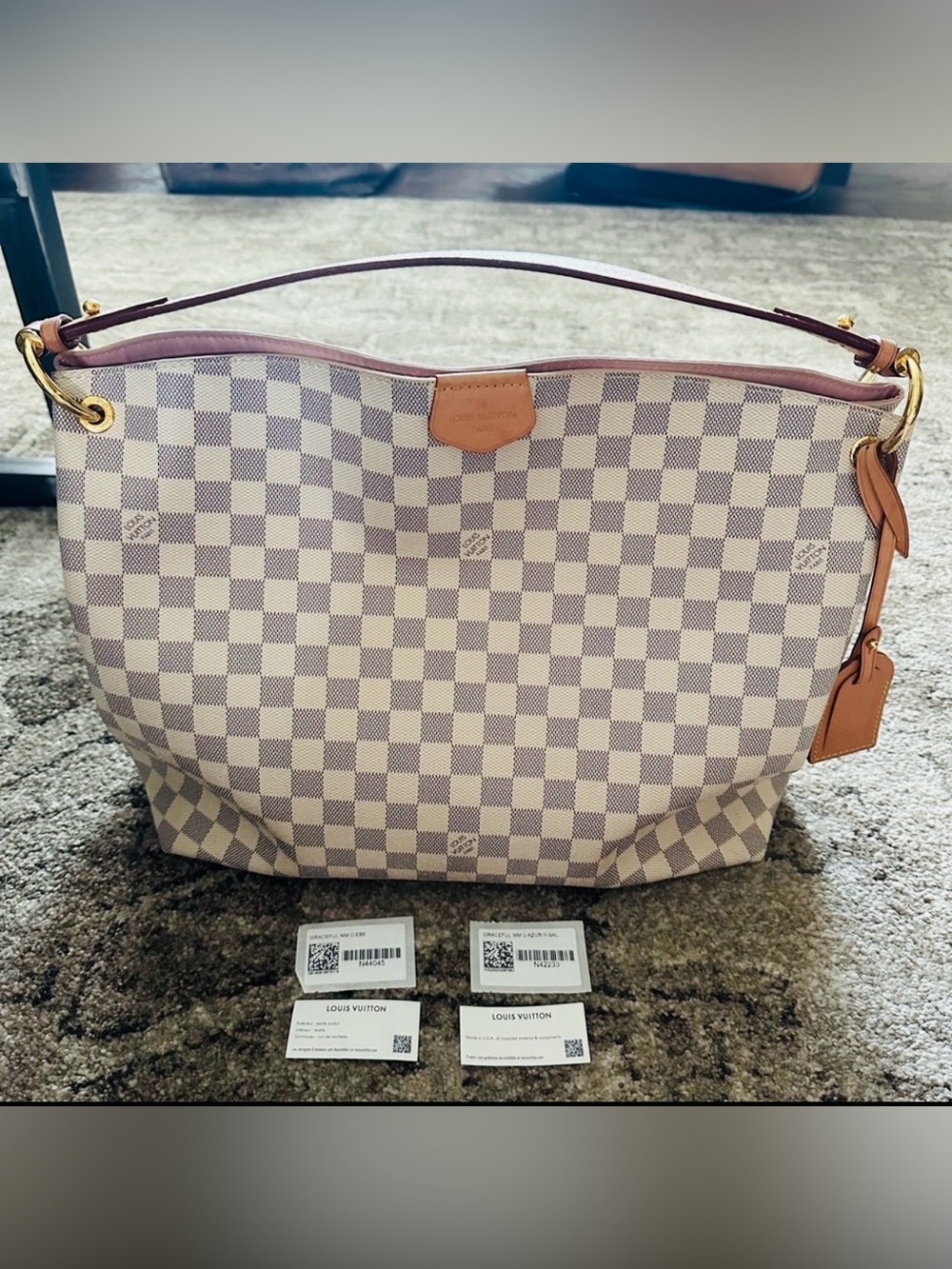 Louis Vuitton Graceful MM Damier Azur Hobo